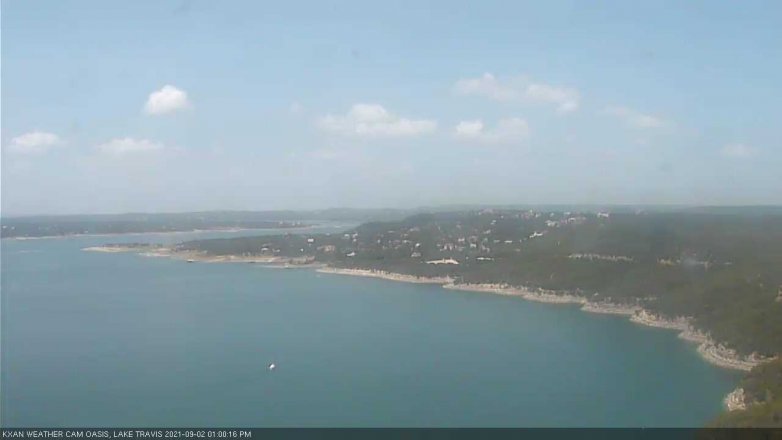 Lake Travis webcam, September 2, 2021 1:00 PM CT