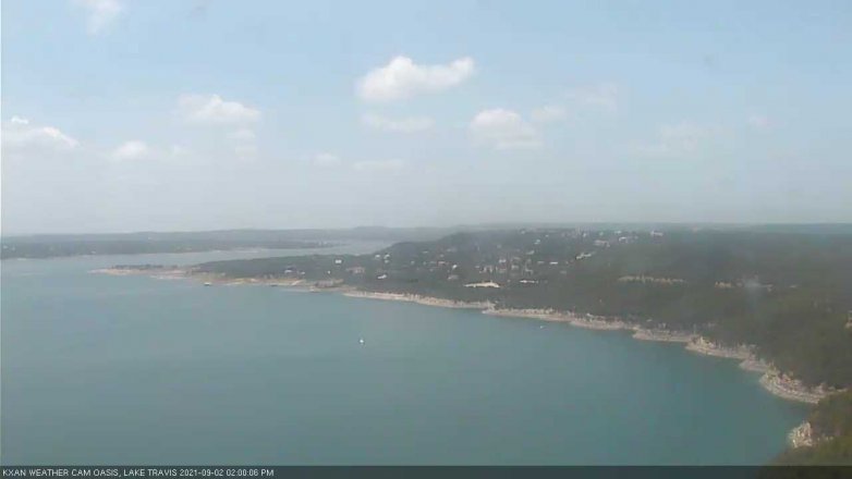 Lake Travis webcam, September 2, 2021 2:00 PM CT