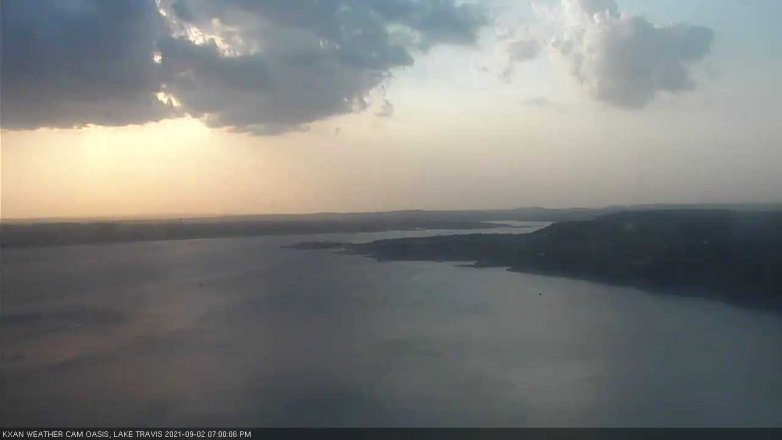 Lake Travis webcam, September 2, 2021 7:00 PM CT