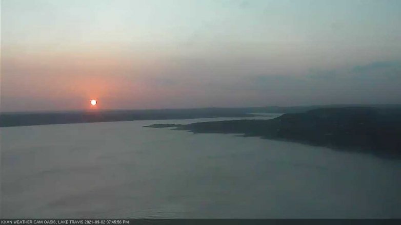 Lake Travis webcam, September 2, 2021 7:45 PM CT