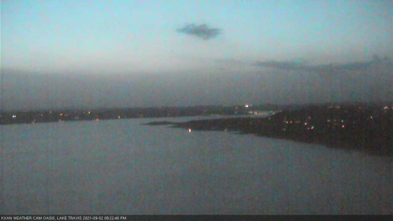 Lake Travis webcam, September 2, 2021 8:25 PM CT