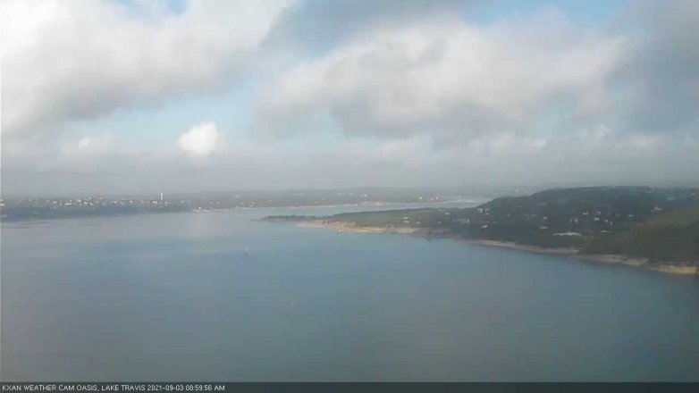 Lake Travis webcam, September 3, 2021 9:00 AM CT
