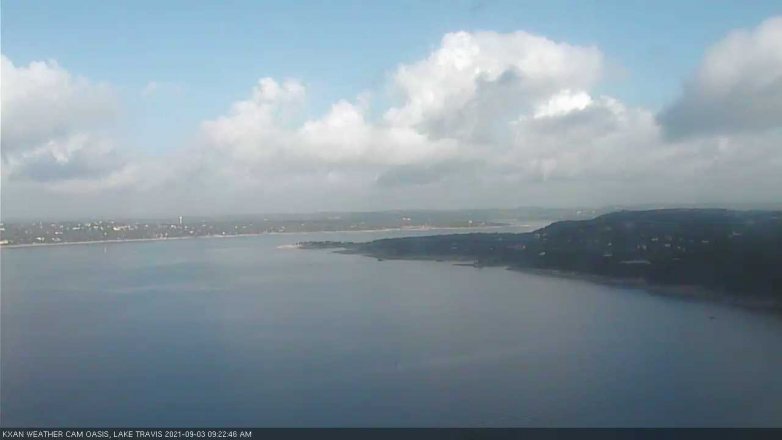 Lake Travis webcam, September 3, 2021 9:25 AM CT