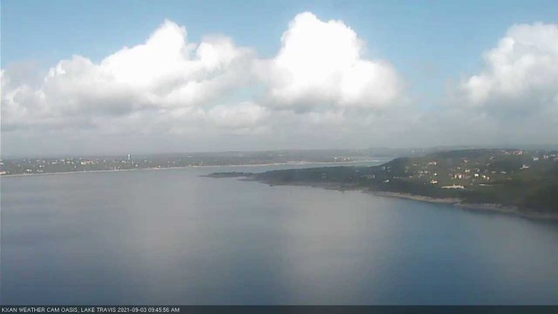 Lake Travis webcam, September 3, 2021 9:45 AM CT