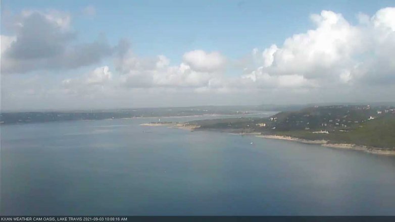 Lake Travis webcam, September 3, 2021 10:00 AM CT