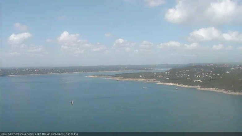 Lake Travis webcam, September 3, 2021 12:00 PM CT