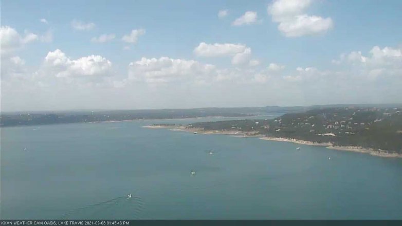 Lake Travis webcam, September 3, 2021 1:45 PM CT