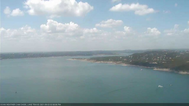 Lake Travis webcam, September 3, 2021 2:00 PM CT