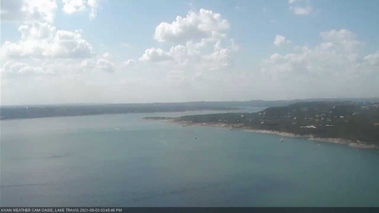 Lake Travis webcam, September 3, 2021 3:45 PM CT