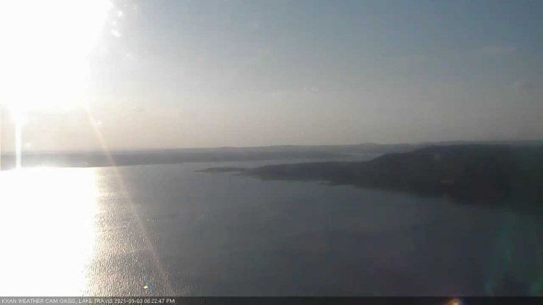 Lake Travis webcam, September 3, 2021 6:25 PM CT