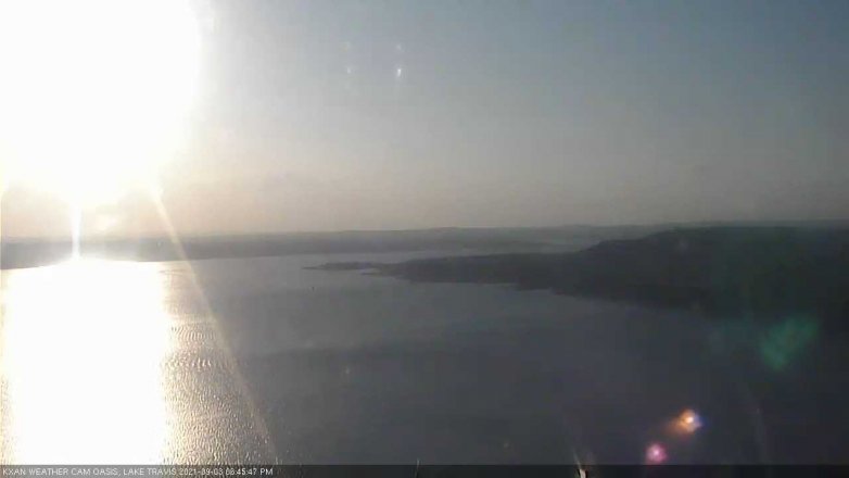 Lake Travis webcam, September 3, 2021 6:45 PM CT