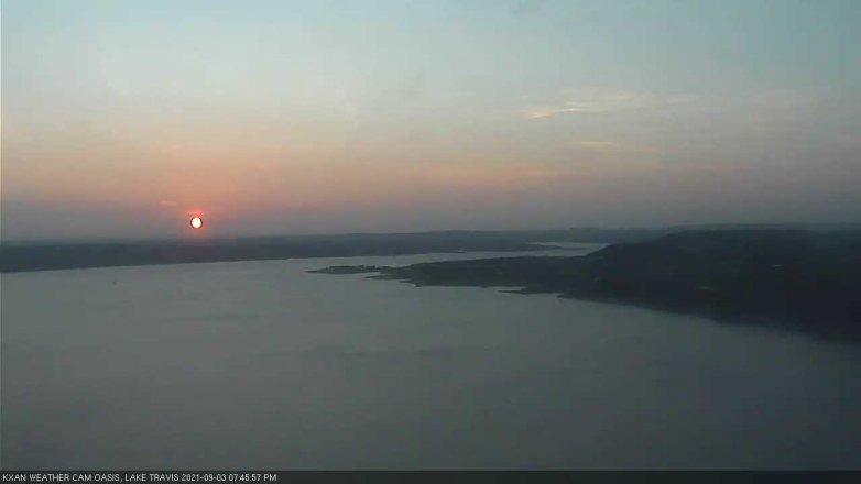 Lake Travis webcam, September 3, 2021 7:45 PM CT