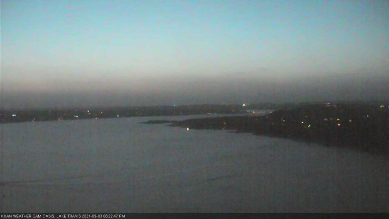 Lake Travis webcam, September 3, 2021 8:25 PM CT
