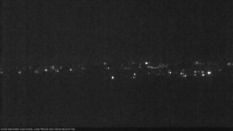 Lake Travis webcam, September 3, 2021 9:25 PM CT