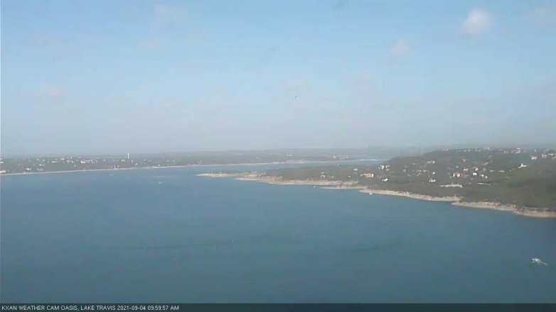 Lake Travis webcam, September 4, 2021 10:00 AM CT