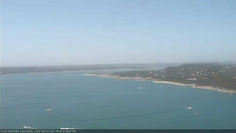Lake Travis webcam, September 4, 2021 1:45 PM CT