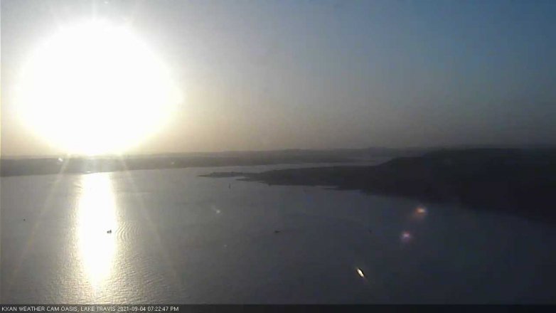 Lake Travis webcam, September 4, 2021 7:25 PM CT