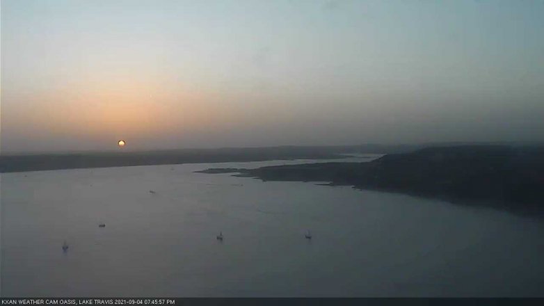 Lake Travis webcam, September 4, 2021 7:45 PM CT