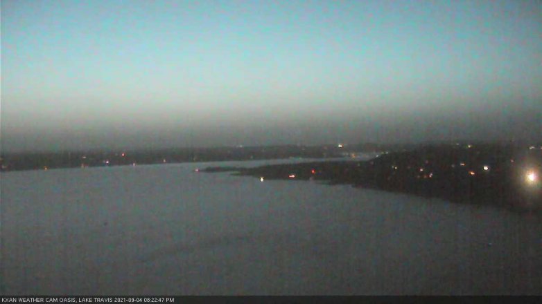 Lake Travis webcam, September 4, 2021 8:25 PM CT
