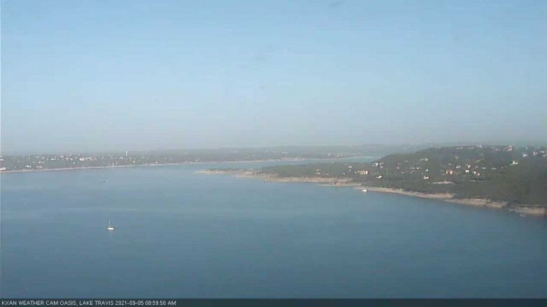 Lake Travis webcam, September 5, 2021 9:00 AM CT
