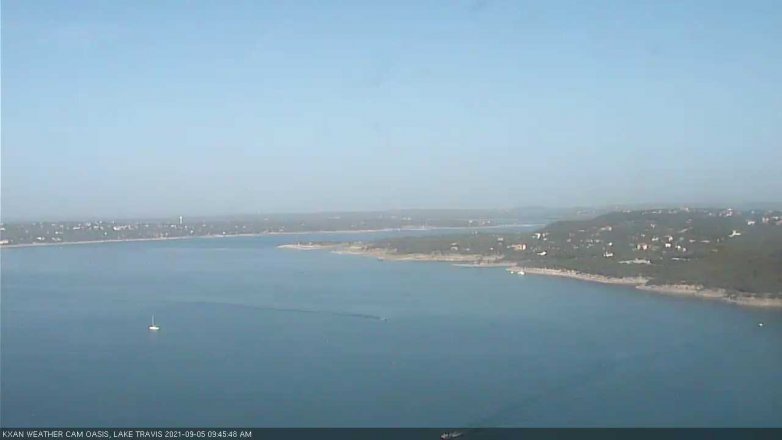 Lake Travis webcam, September 5, 2021 9:45 AM CT