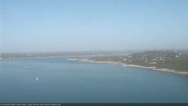 Lake Travis webcam, September 5, 2021 10:00 AM CT
