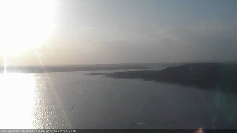 Lake Travis webcam, September 5, 2021 6:25 PM CT