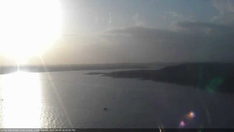 Lake Travis webcam, September 5, 2021 6:45 PM CT