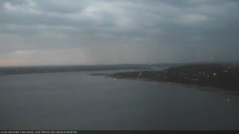Lake Travis webcam, September 5, 2021 8:00 PM CT