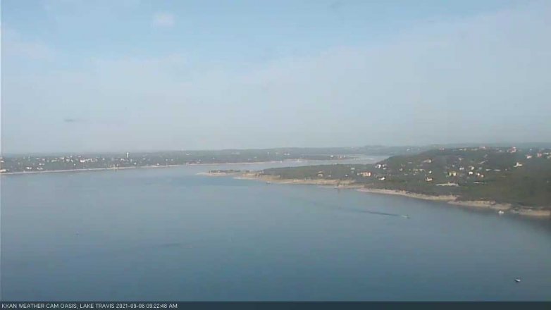Lake Travis webcam, September 6, 2021 9:25 AM CT