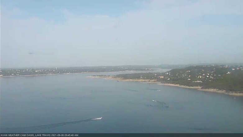 Lake Travis webcam, September 6, 2021 9:45 AM CT