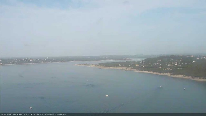 Lake Travis webcam, September 6, 2021 10:00 AM CT
