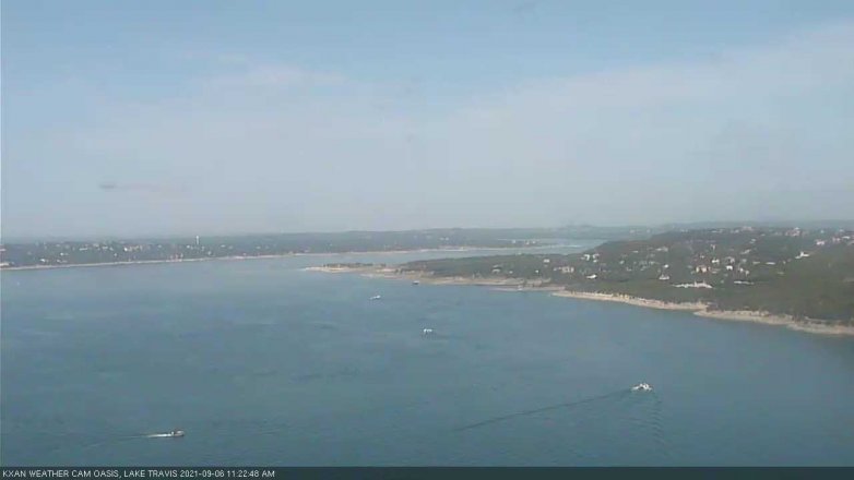 Lake Travis webcam, September 6, 2021 11:25 AM CT