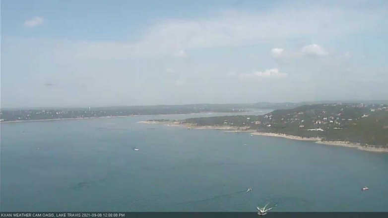 Lake Travis webcam, September 6, 2021 12:00 PM CT