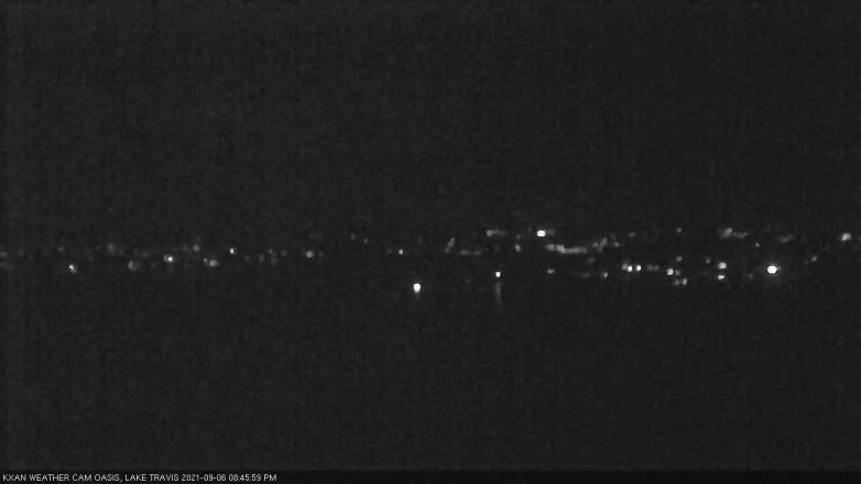 Lake Travis webcam, September 6, 2021 8:45 PM CT