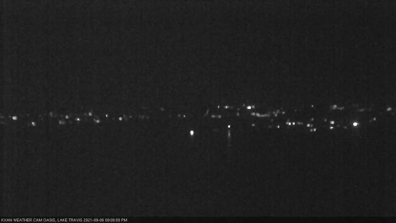 Lake Travis webcam, September 6, 2021 9:00 PM CT