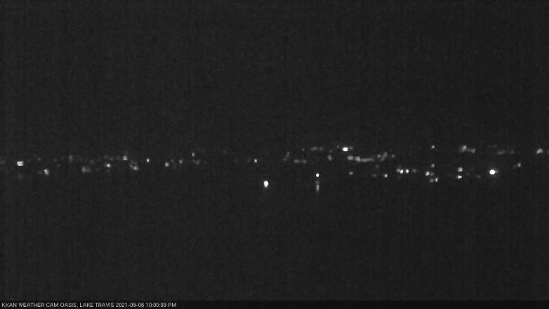 Lake Travis webcam, September 6, 2021 10:00 PM CT