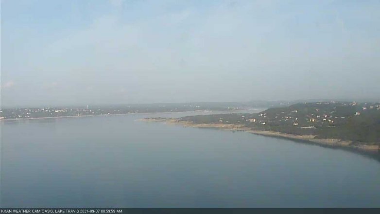 Lake Travis webcam, September 7, 2021 9:00 AM CT
