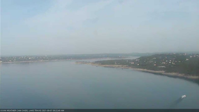 Lake Travis webcam, September 7, 2021 9:25 AM CT