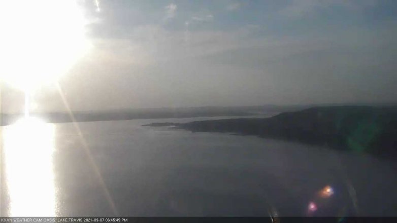 Lake Travis webcam, September 7, 2021 6:45 PM CT