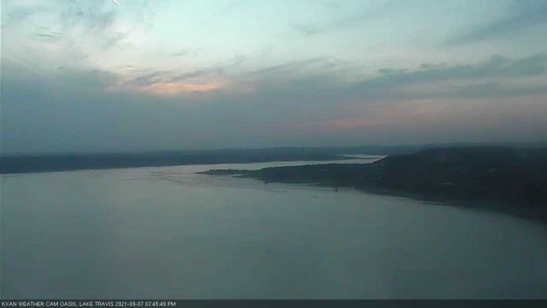 Lake Travis webcam, September 7, 2021 7:45 PM CT