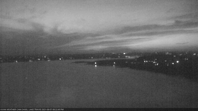 Lake Travis webcam, September 7, 2021 8:25 PM CT