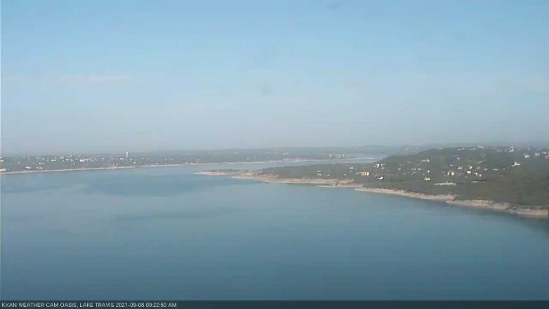 Lake Travis webcam, September 8, 2021 9:25 AM CT