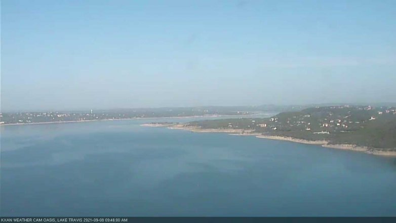 Lake Travis webcam, September 8, 2021 9:45 AM CT