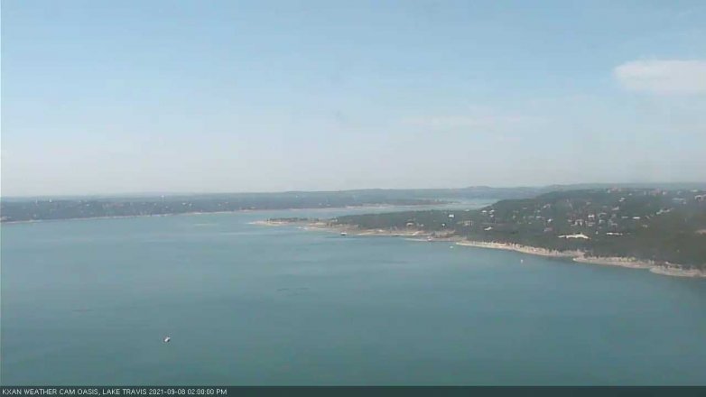 Lake Travis webcam, September 8, 2021 2:00 PM CT