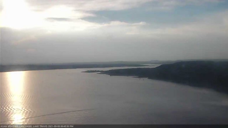 Lake Travis webcam, September 8, 2021 6:45 PM CT