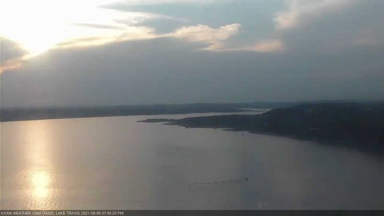 Lake Travis webcam, September 8, 2021 7:00 PM CT