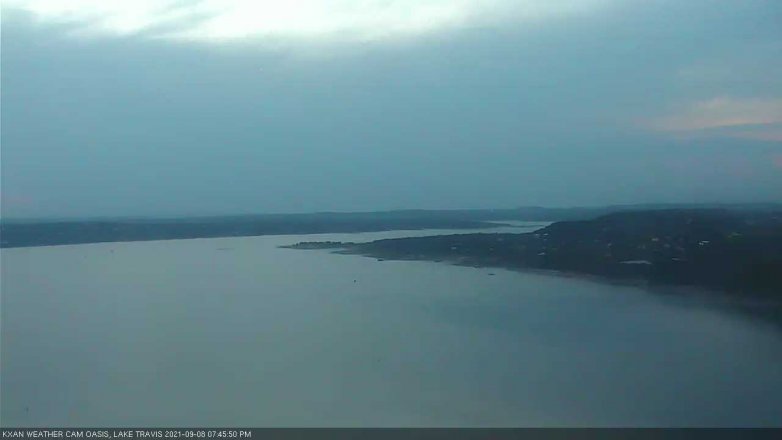 Lake Travis webcam, September 8, 2021 7:45 PM CT