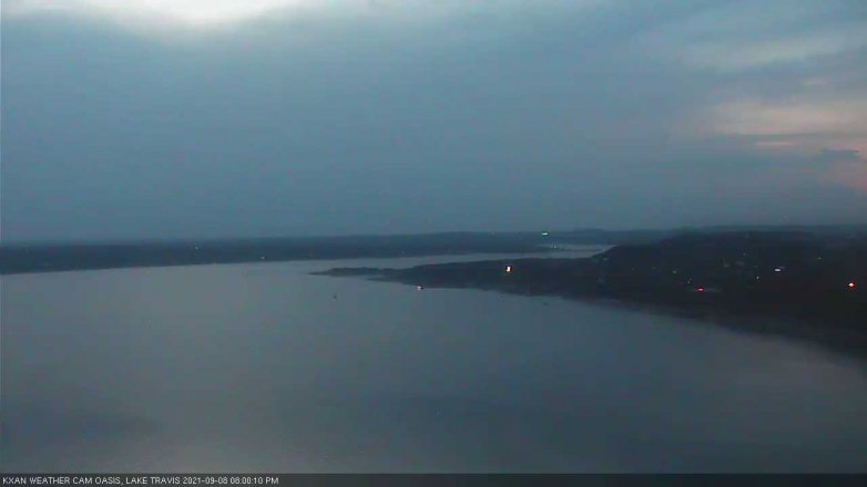 Lake Travis webcam, September 8, 2021 8:00 PM CT