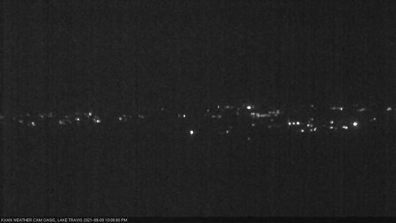 Lake Travis webcam, September 8, 2021 10:00 PM CT